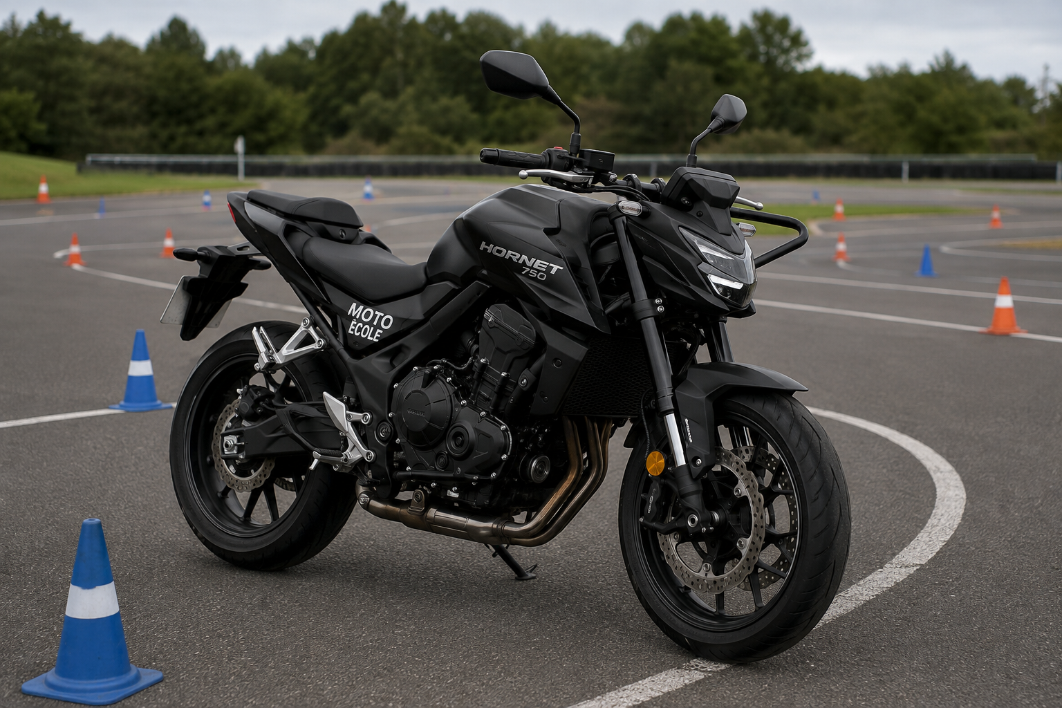 Moto de la moto-école JS Drive à Villepinte